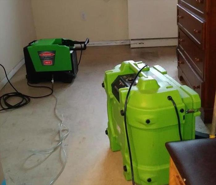 air movers after water damage during restoration